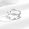 European Style Rope Knot Double C Buckle Symmetrical Fashion Ring