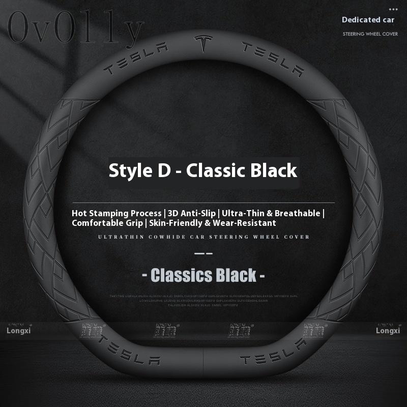 

Auto Anti-Slip Leather Protection Steering Wheel Cover for Tesla Model 3 Y S Model X Roadster Car Fashion Accessorie