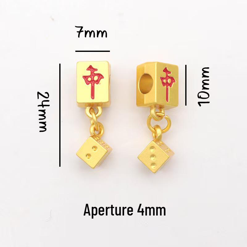 Peace & Joy Gold Sand Mala Bead Bracelet with Fortune Tag