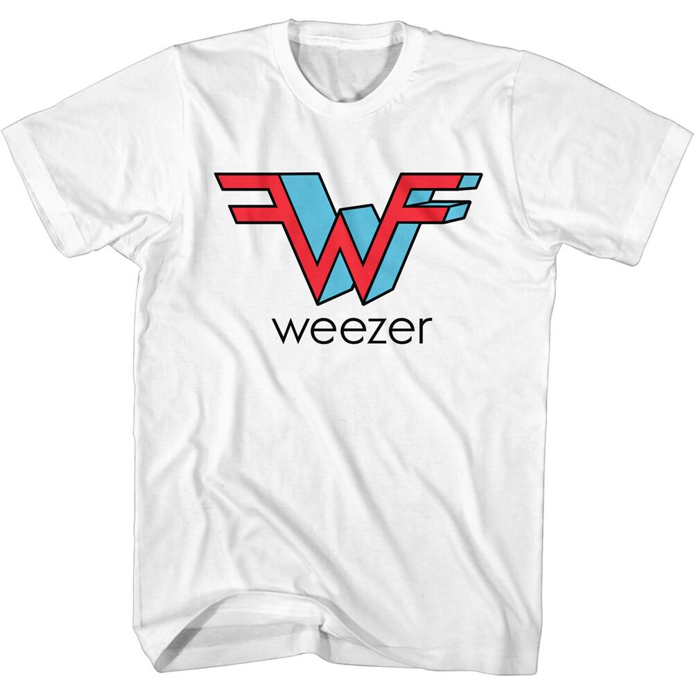 Weezer Big Colored W Band Logo Men T Shirt Rock Music Merch XXXL