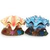 Pearl Scallop Aquarium Decoration: Shell Bubbler Air Stone with Connector for Oxygen Pump