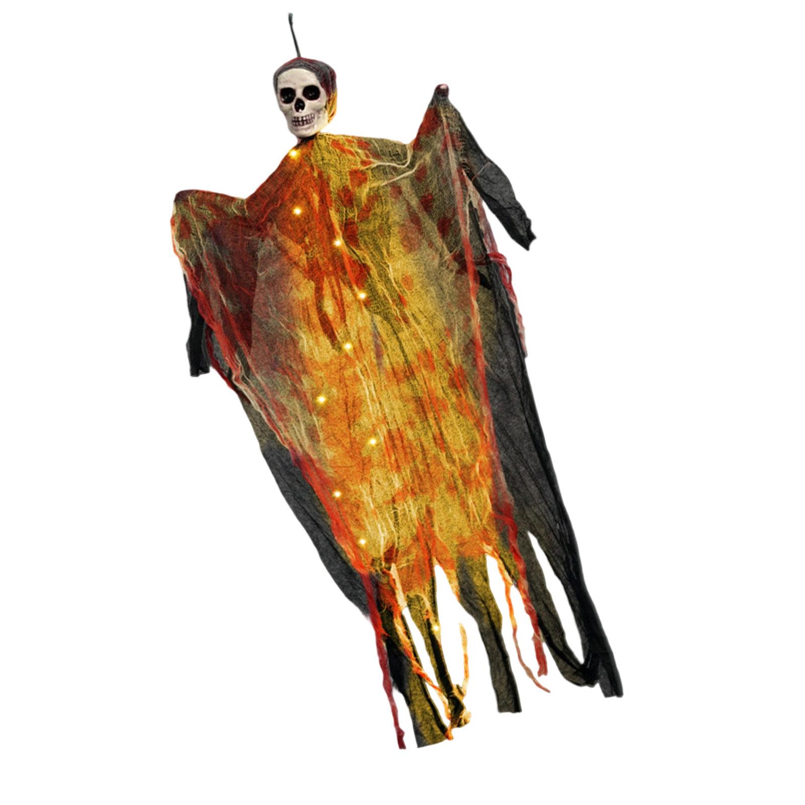 

Glowing Ghostly Skeleton Hanging Decoration With LED Light Halloween Ceiling Decoration For Garden Yard Outdoor Indoor 1