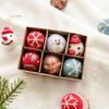 6pcs/box Wool Felt Party Hanging Balls Gifts Christmas Ornaments Home Santa Snowman Window Dsplay Ball Decorations Holiday