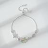 Four-leaf Clover Bracelet with Cat's Eye Stone A Luxurious and Sophisticated Jewelry Piece