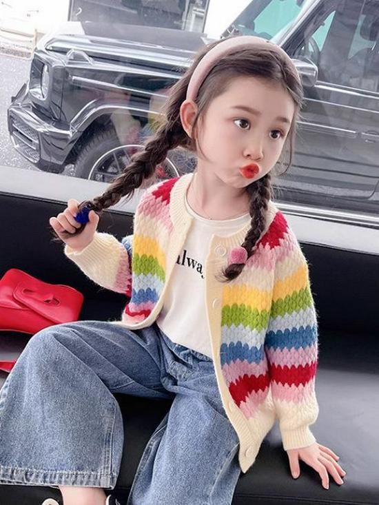 Girls' Stylish Spring & Autumn Knit Cardigan 2025 - Baby & Children's Sweater Top