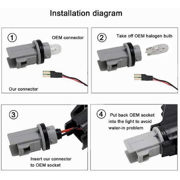 Turn Signal Lamp Led Front Fender Side Marker Light Compatible with Honda Civic CRV Ballade Domani Prelude Partner Orthia Integra (Crystal)