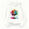 Colorful Flower Design Floral Gothic Hoodie Kids Children's Sweatshirt Hoody for Boys Girls Autumn Winter Casual Hoodies
