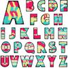 7Cm White Background Pink Character Embroidery Cloth Sticker English Towel Embroidery Letter Computer Embroidery Chapter Boy Embroidery Post