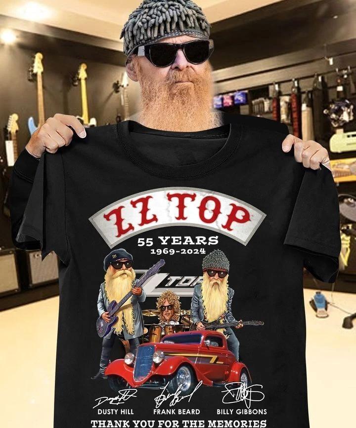 

ZZ Top 55 Years 1969 2024 Thank You For The Memories T-Shirt - HOT TE7055 4XL