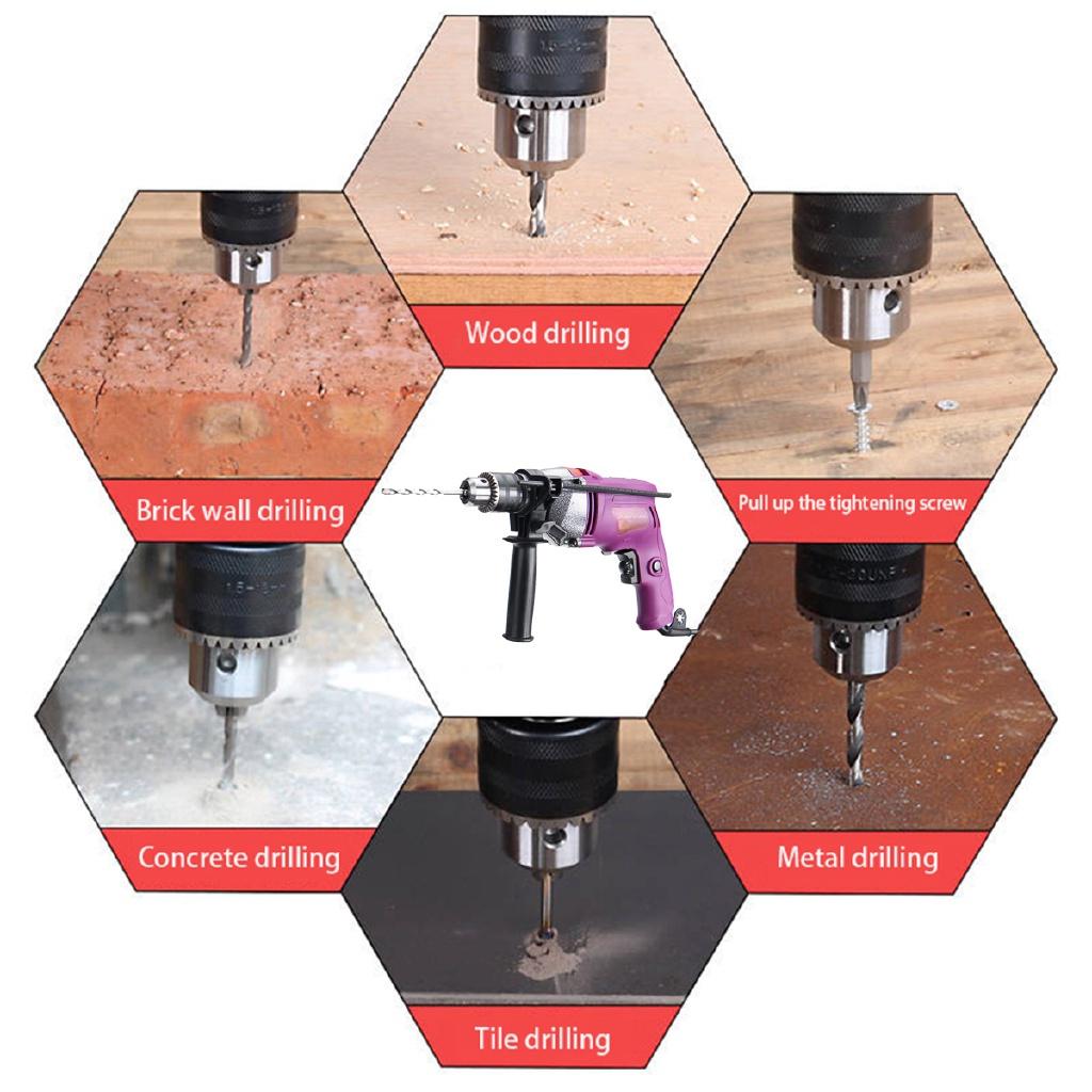 Ciocan Rotopercutor Electric 1200W 220V 2500rpm Viteză Variabilă Heavy Duty Șurubelniță cu Impact Mandrină Burghiu Set Scule Electrice