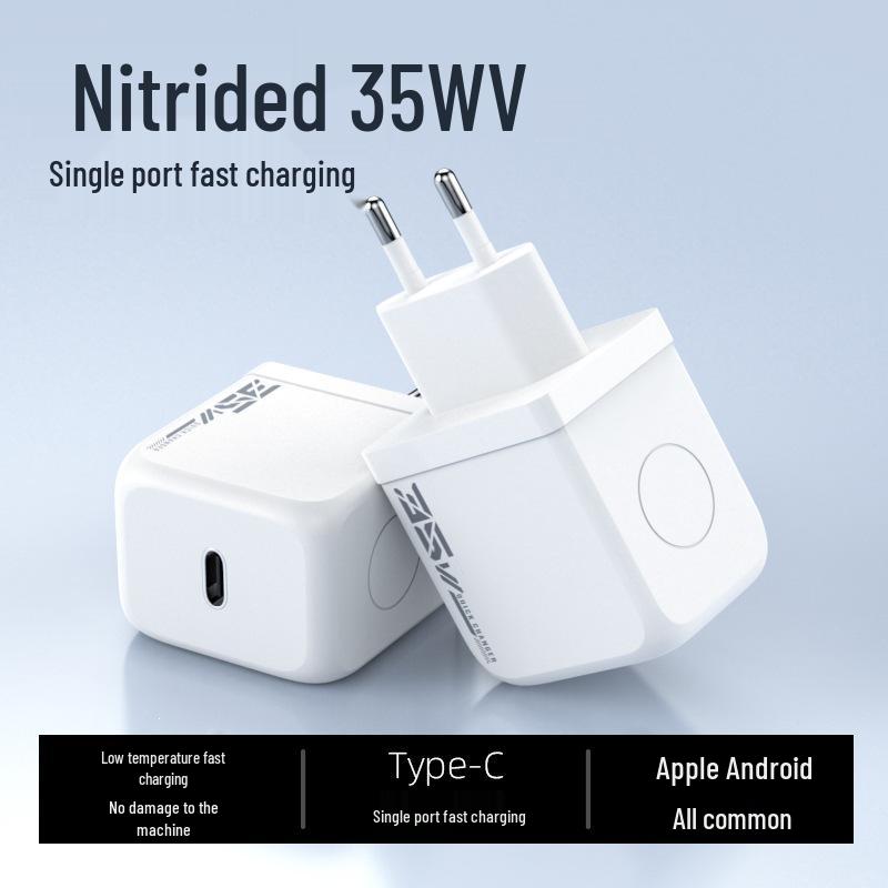 33W GaN Dual-Port Fast Charger, PD3C Certified, Compatible with iPhone