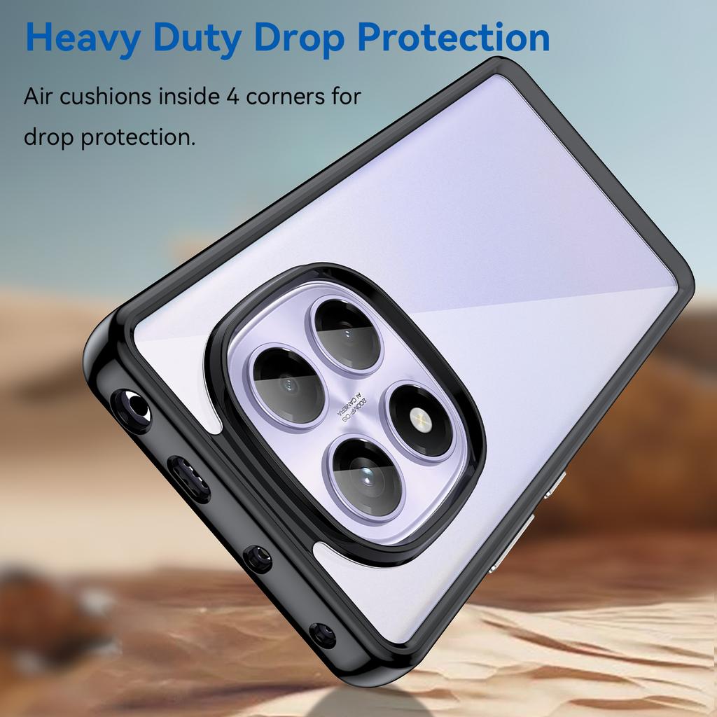 For Xiaomi Redmi Note 14 Pro 4G Phone Case WANLONFENG XC Series TPU Acrylic Cover with Tempered Glass (Big Lens Hole)