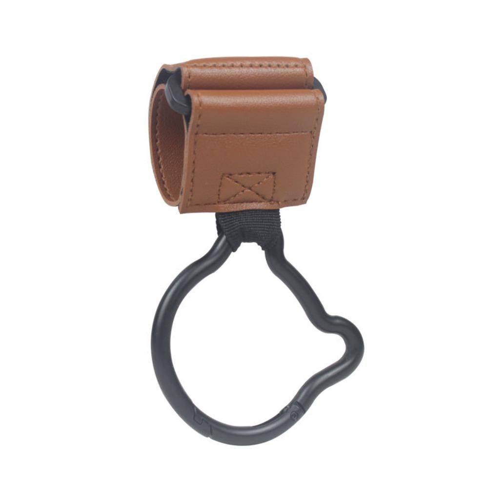 Cute Cartoon Bear Baby Stroller Hooks PU Solid Color Hanging Hook Cartoon Cart Organizer Stroller Accessories Baby