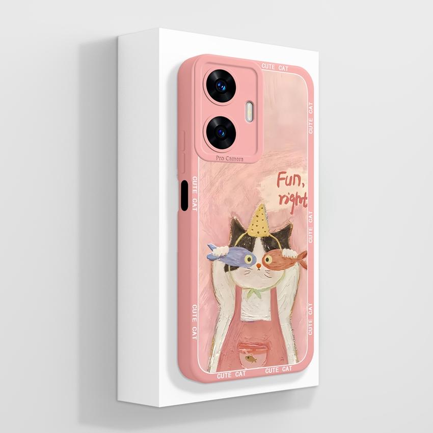 Beautiful Love Heart Phone Covers For Realme C55 C35 C25 C20 C15 C11 C21Y C25Y Soft Liquid Silicone Bumper Anti Drop Protection Case For Realme Casing