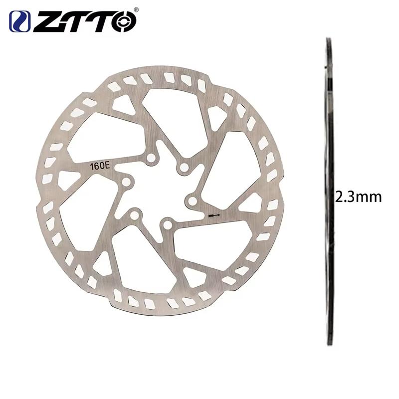 ZTTO 2.3mm Thicken MTB Road E-bike Bicycle Disc Brake Rotor Stainless Steel 140/160/180/203/220mm 6 Bolts Hub Mount Bike Parts