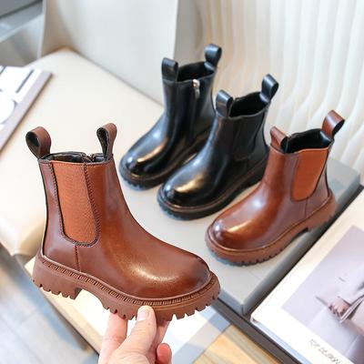 Autumn and Winter New Children's Boots Velvet Warm Girls Martin Boots Korean Version Children's Boots Girls Boots