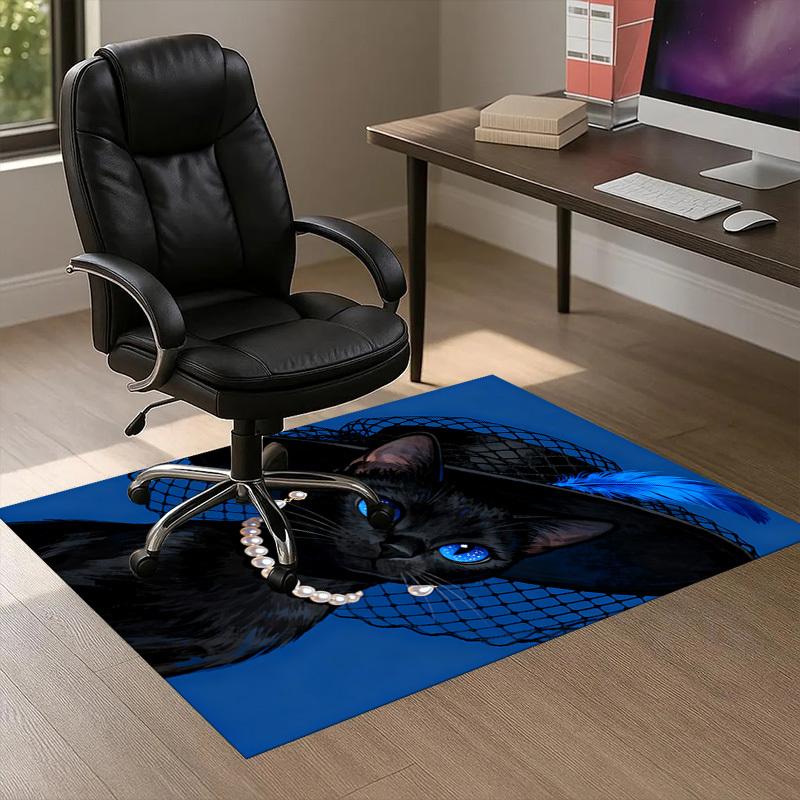 

Cat Feather Pattern Area Rug, Office Carpet Indoor Outdoor Entrance Doormat, Non-Slip Soft And Comfortable, Living Room, c122029 60cm by 90cm