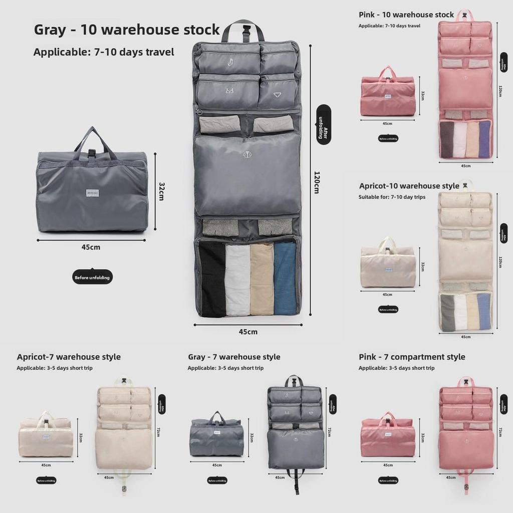 Travel Organizer Bag With Multiple Compartments For Lingerie And Clothing Storage In Bedroom