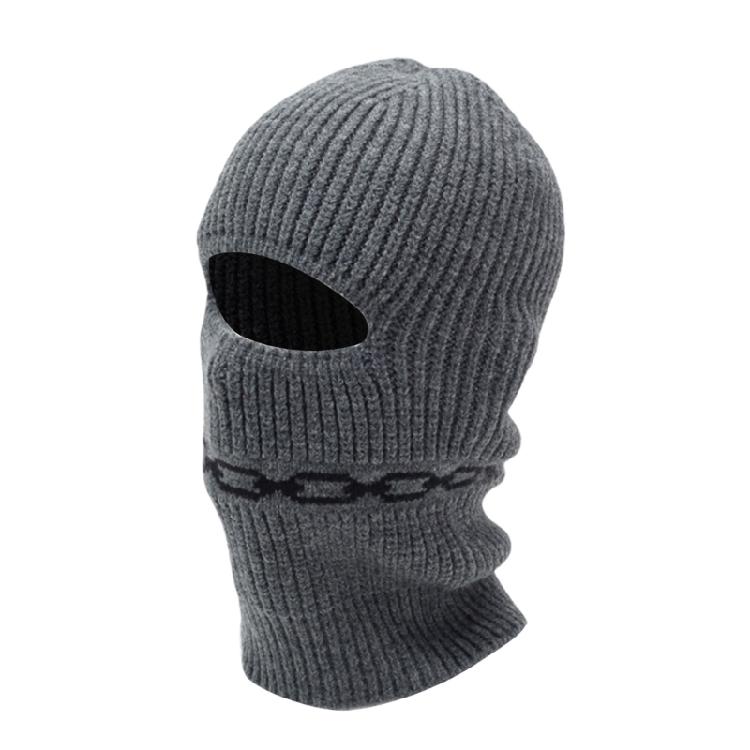 

Unique Knit Hat Winter Neck Gaiter Balaclava Skull Caps Skiing Trapper Hat темно-сірий колір