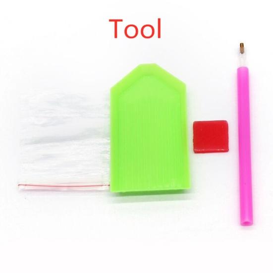 1 Set Diamond Painting Bookmark Bright Color Feather Butterfly Shape Elegant Page Markings