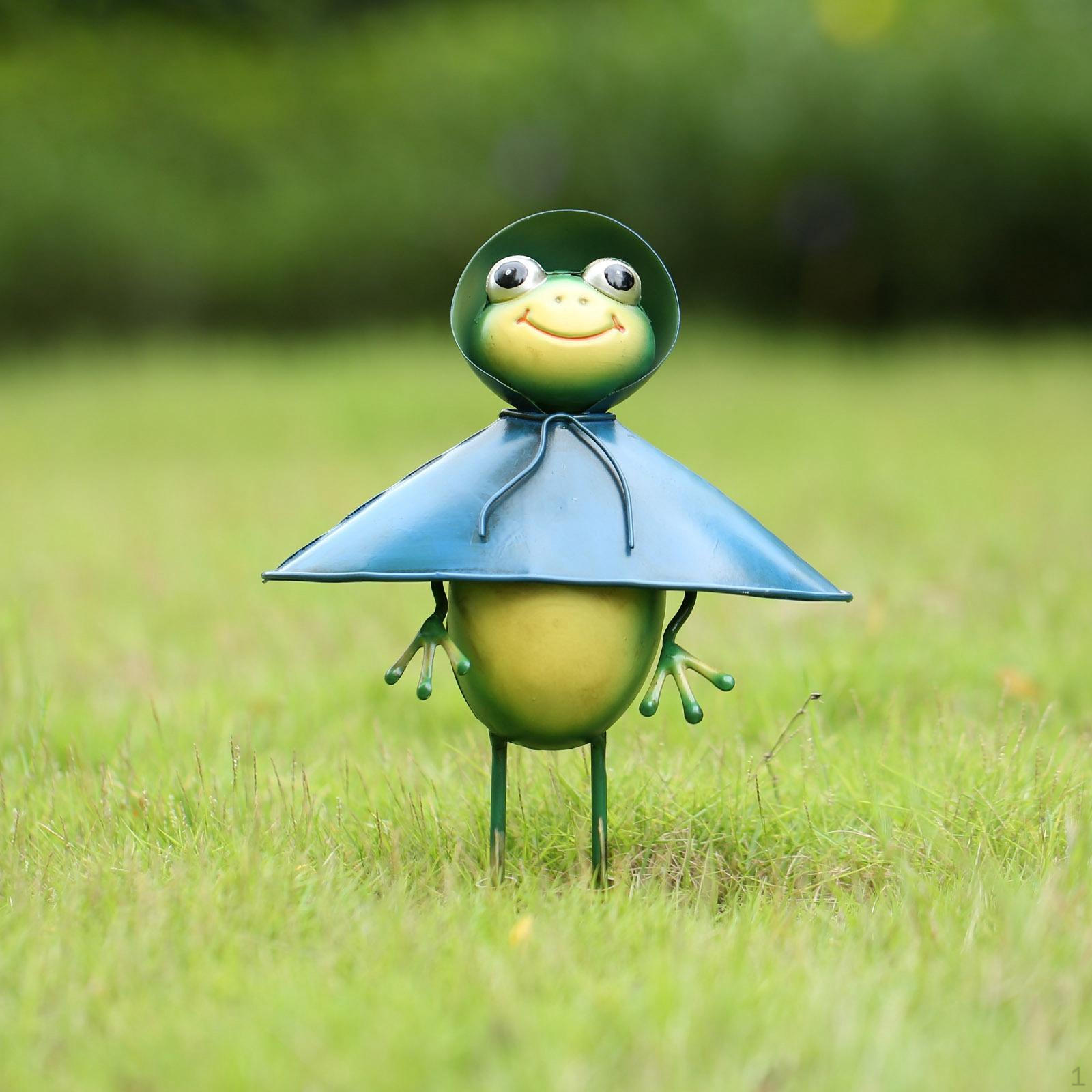

Frog Statue Figurine Sculpture Animal Decor for Living Room Ornament зелёный