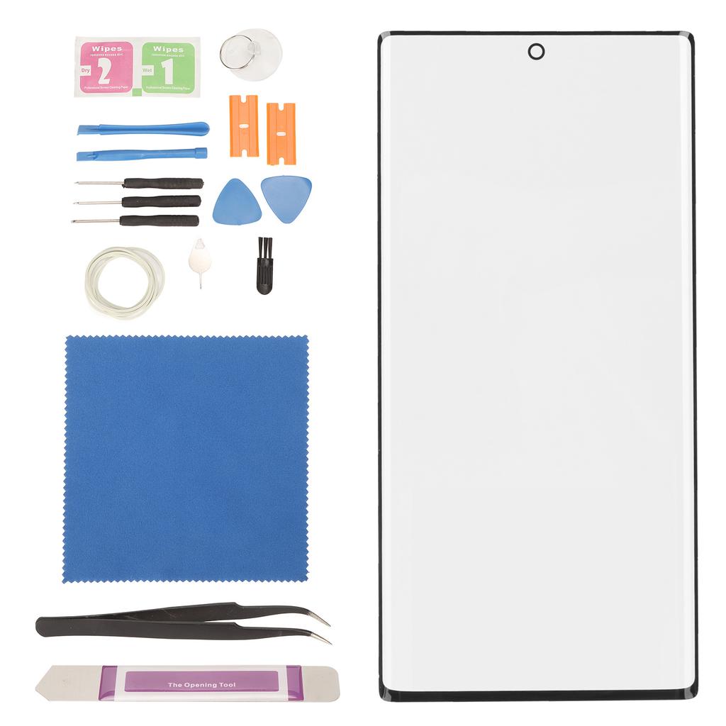 Phone Front Screen Black with Professional Tools Phone Front Outer Screen Glass Cover for Maintenance