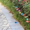 Garden Courtyard 50Pcs Butterfly Stake 7cm Colorful Waterproof Butterfly Flowerpot Stake For Home Party Decoration
