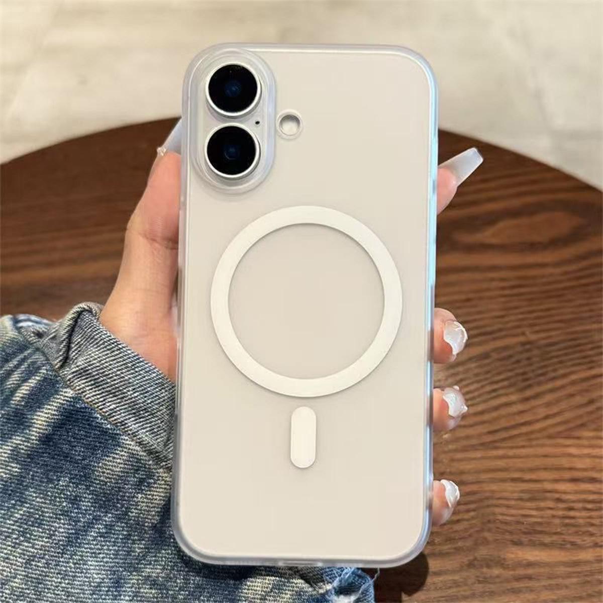 

For Apple 15promax Phone Case Ice Fog Magnetic Suction Case for Apple Phone Protective Case for Apple 14pro Magnetic Suction For iPhone 11