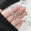 Silver Series Light Luxury Zircon Earrings Women'S Niche Design Style Simple And Versatile Fashion Sense Ear Clip Ear Buckle