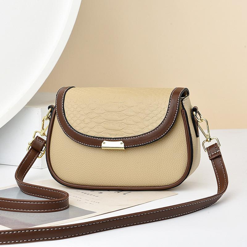 

Stylish And Urban Lady s Handbag For Daily Use Small Square Bag With Contrast Color And Embossed Design хакі