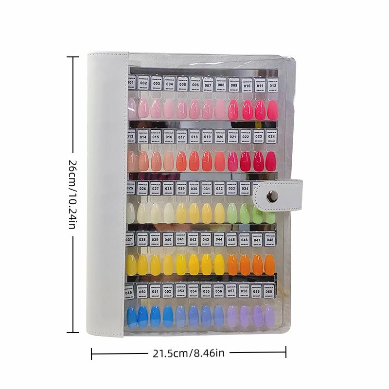 48/96/144/192 Colors Magnetic Tips Nail Art Swatch Book Manicure Color Test Storage Book Large Acrylic Works Display Color Card