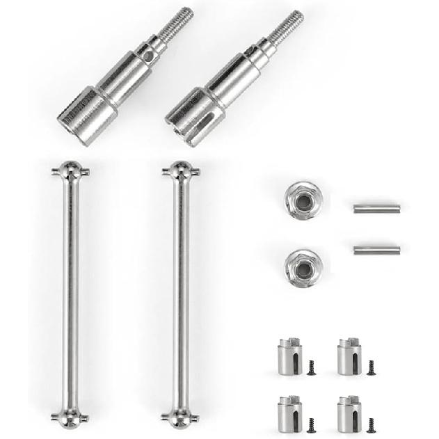 HAIBOXING 1/18 Steel Front CVD Drive Shafts, RC Parts for HBX18859 18858 18868 RC Cars Pins+Lock Nut M3 Included(M1884)
