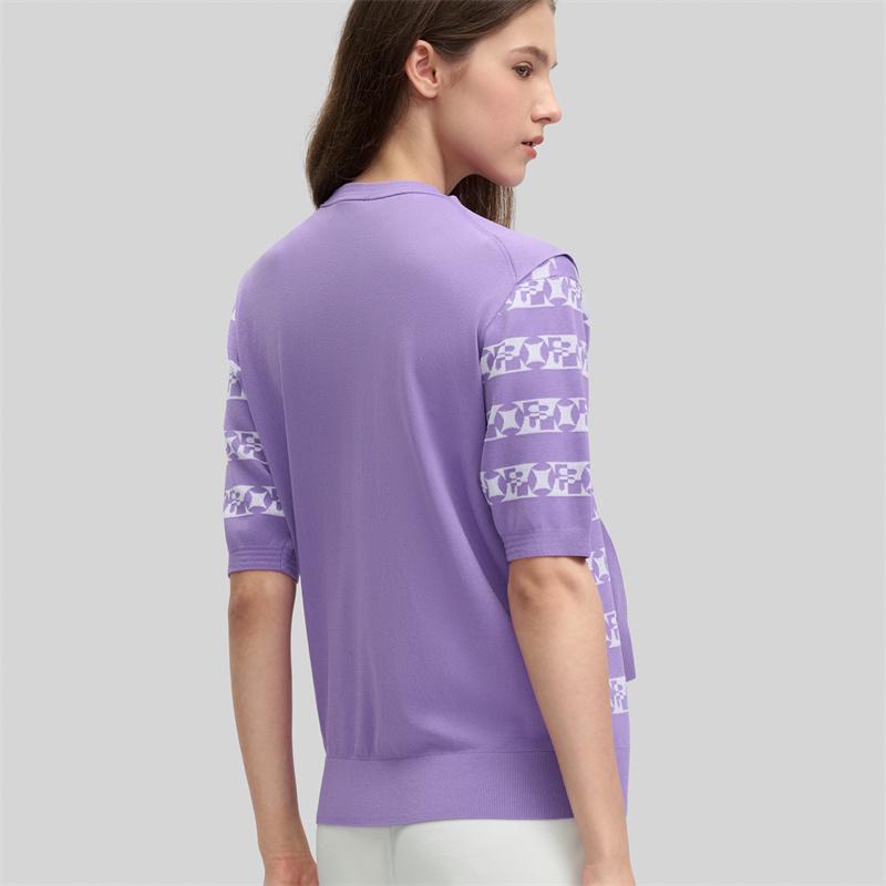 New FILA Knitwear Women's Jumping Purple F11W434407FPU