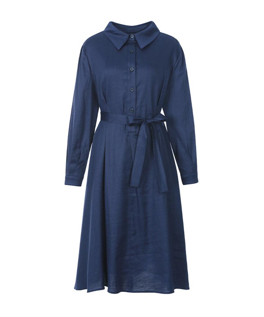 SOUP Shirt Collared Belted Dress (Sa9Opf2)