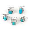 Zinc Zinc Alloy Western Country Ring Antique Vintage Ring Trendy Turquoise Ring  Girls