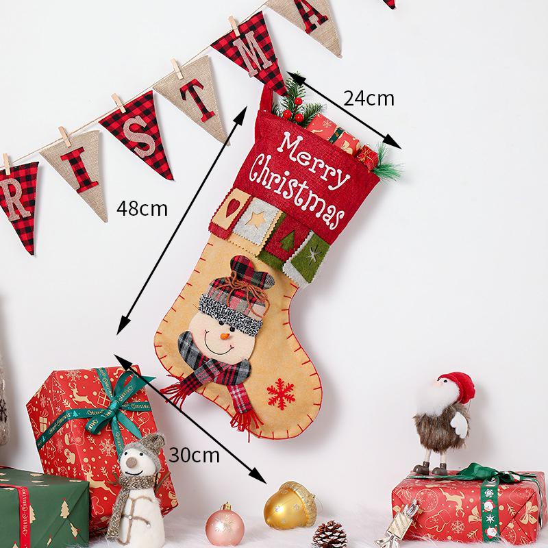 Christmas Decoration Christmas Socks Ornaments Pendant Small Boots Children New Year Candy Bag Gift Fireplace Tree Jewelry