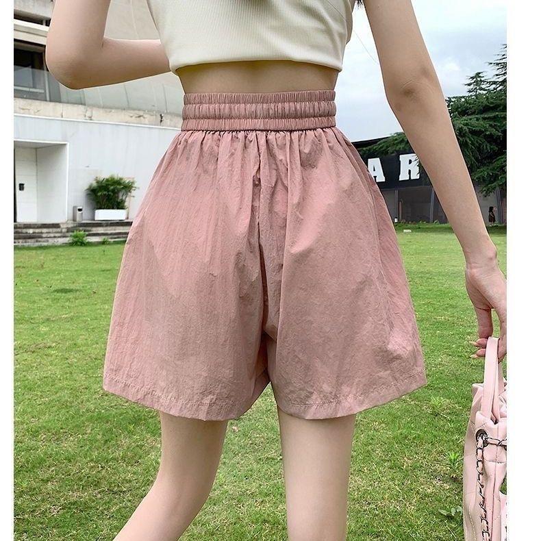 Workwear Sports Shorts Summer Loose Casual Sleepwear A-line Wide High Waisted Shorts