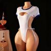 Mu Rao's Erotic Underwear, Hidden Buckles, Open-gear One-piece Cut-out Tight-fitting Uniform Set, 8020jk Uniform Set
