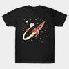 Men Black Print T-shirt Zoom To The Moon No-Cut Transfer Paper Print Cotton Tshirt