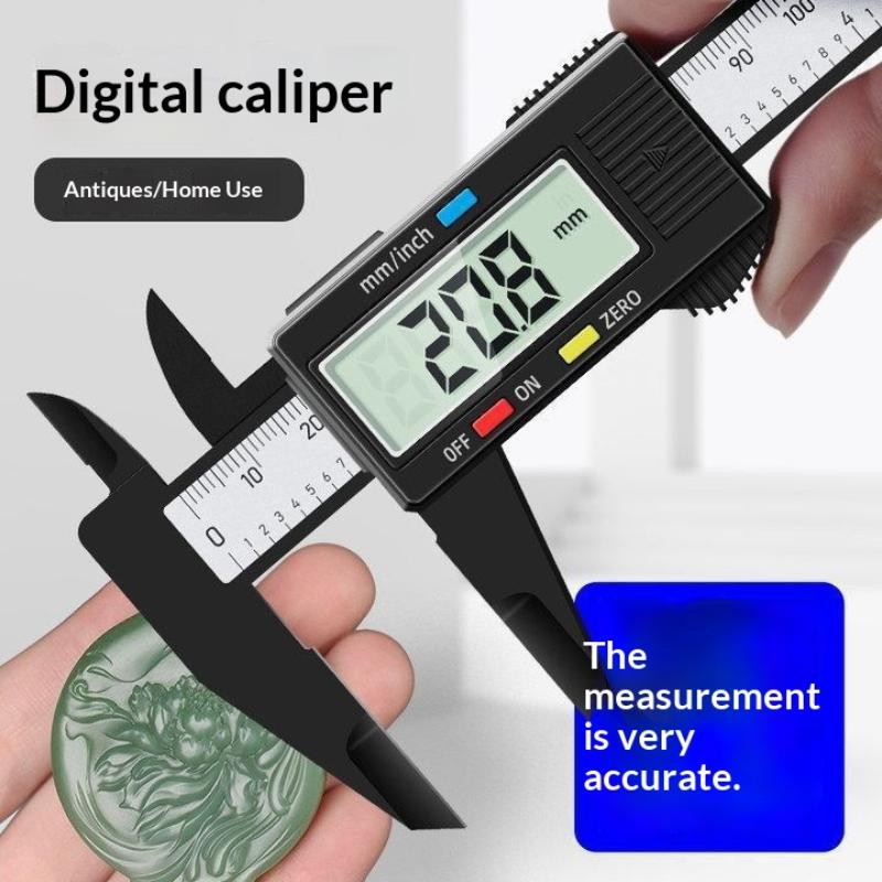 6 Zoll Digitale Schieblehre 0-150 mm LCD Elektronische Schieblehre, Kohlefaser Messschieber Höhenmesswerkzeuge Messinstrumente Mikrometer