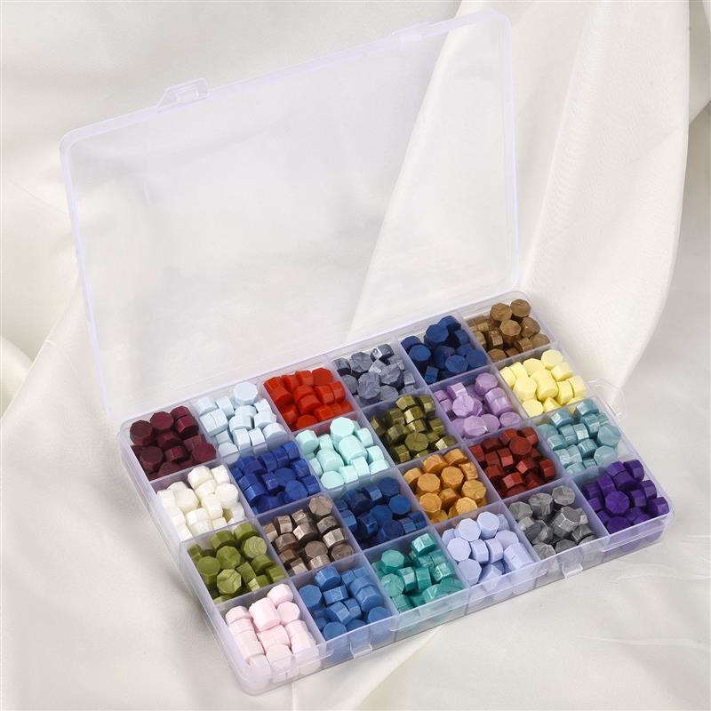 Boxed Lacquer Sealing Wax Ancient Octagonal Paint Sealing Wax Box Set Stamp Beads DIY Craft Invitation Envelope Wedding Wax Seal