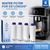 4PCS Water Filters Replacement for De'Longhi Coffee Machines Compatible with DLSC002 Coffee Maker Water Filter Cartridges 3