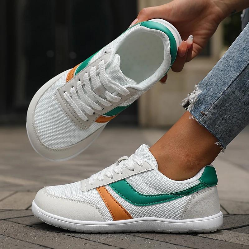 Minimalist Barefoot Shoes for Women Casual Versatile Soft Sole Wide Last Shoes Summer Breathable Comfortable Barefoot Sneakers