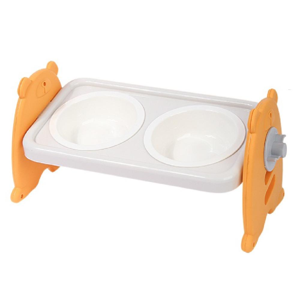 

Нескользящая миска для кошачьего корма и воды, наклон 15°, приподнятая миска-кормушка для питомца, аксессуары для собак Yellow Style A