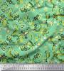 Soimoi Japan Crepe Satin Fabric Leaves & Floral Artistic Decor Fabric Printed Metre 42 Inch
