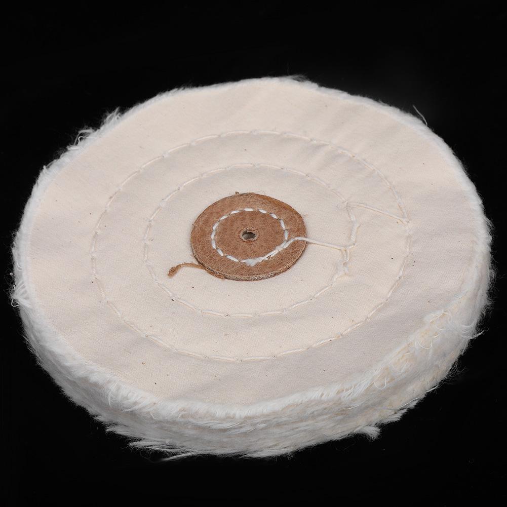Jewelry Grinding Polishing Tools Pearl Buffing Cotton Cloth White Wheel Pad (125mm)