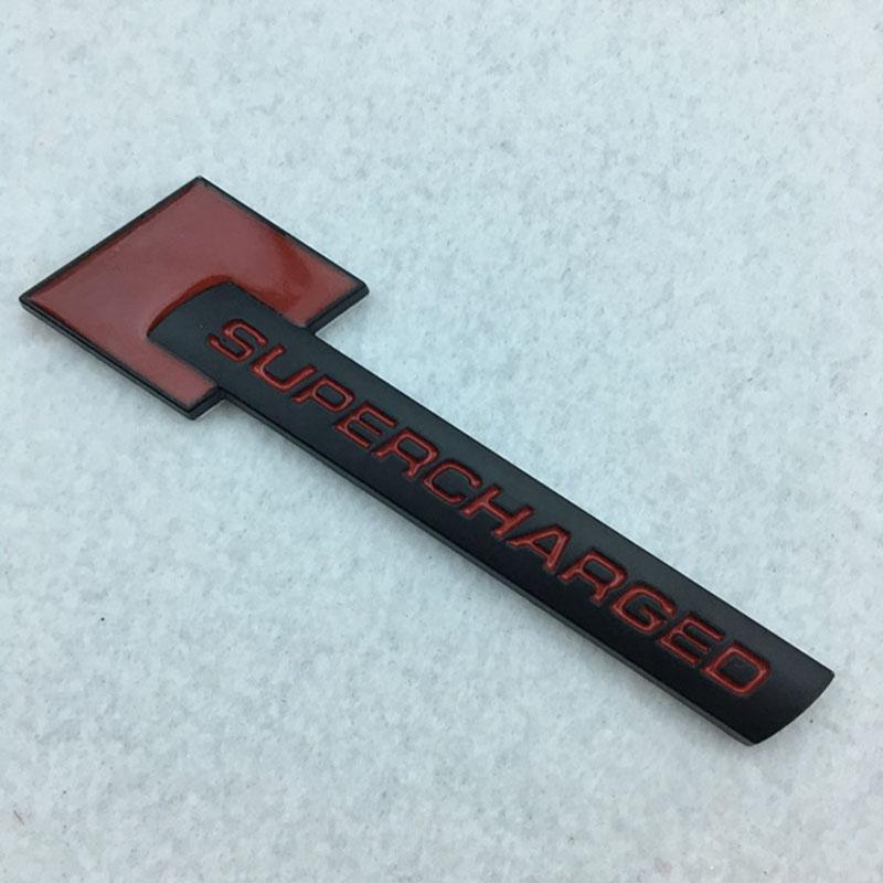 3D Metal Logo SUPERCHARGED Emblem Car Fender Badge Decal For 46s A3 A4 A6 A7 A8 S2 S4 S5 S6 Q7 SUPERCHARGED Stikcer Accessoriess46