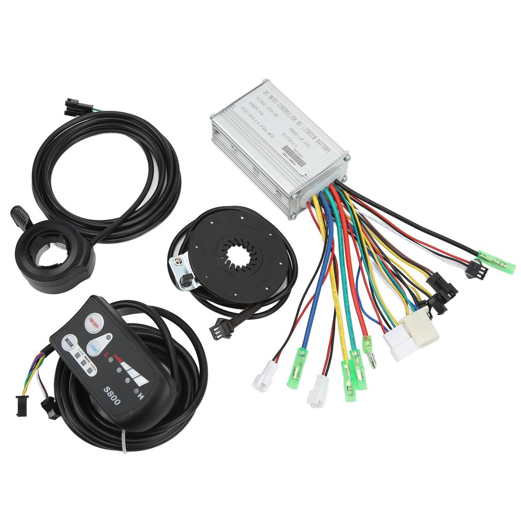 Electric Bike 15A Controller 36V 48V Common Speed Controller with LED S800 Display Panel for 250W