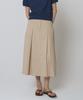 Express Holiday Twill Pleated Skirt_Beige