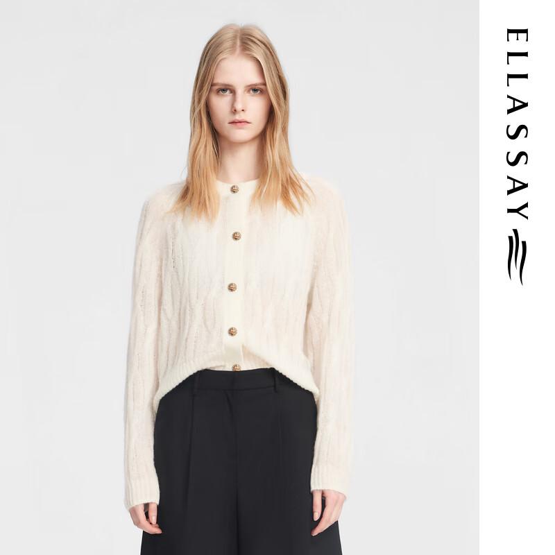 ELLASSAY Women's Silk Cashmere Knit Sweater